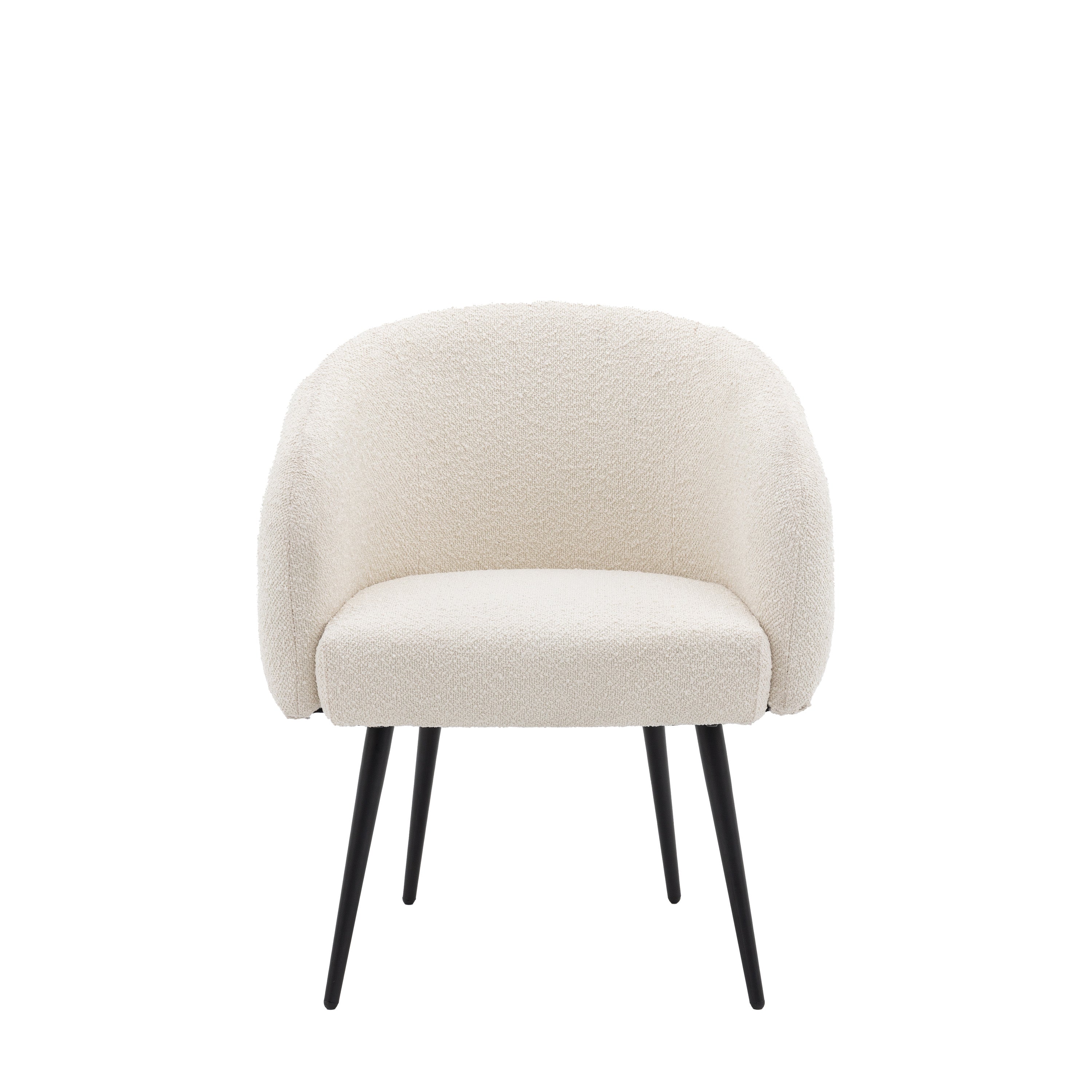 Belvoir White Bouclé Tub Chair